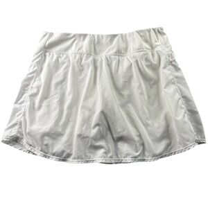 Danskin Skort Women's‎ Large White Athletic Skirt with Built-In Shorts